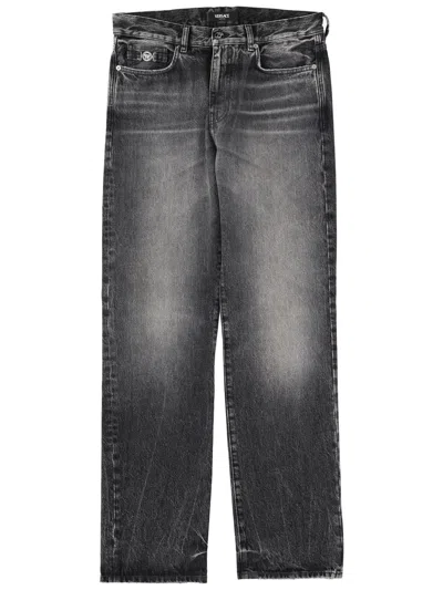 Versace Jeans With Medusa Detail In Black