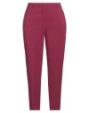 Versace Jeans Woman Pants Garnet Size 4 Polyester, Elastane In Red