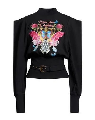 Versace Jeans Woman Sweatshirt Black Size S Cotton