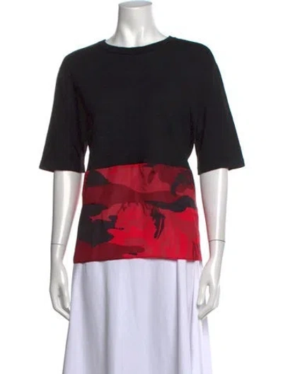Pre-owned Versace Jeans Wool Printed T-shirt In Black