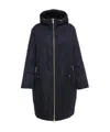 Versace Jeans Zipper Hooded Down Jacket In Black