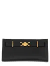 Versace Chain Strap Gold-tone Hardware Clutch Bag In Black