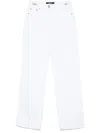 Versace High-waist Straight-leg Cotton Jeans In White