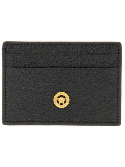 Versace Jellyfish Biggie Card Case In Black