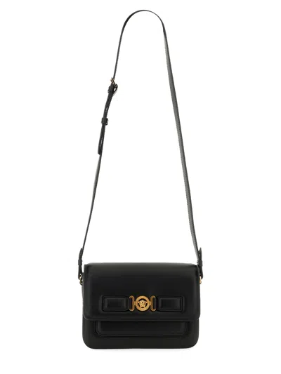 Versace "jellyfish Biggie" Messenger Bag In Black
