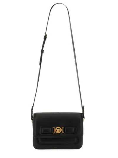 Versace "jellyfish Biggie" Messenger Bag In Black