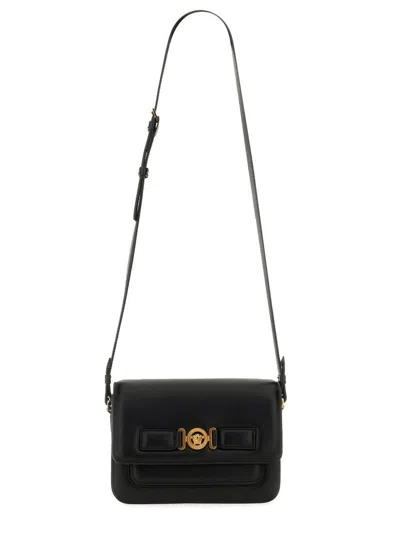 Versace "jellyfish Biggie" Messenger Bag In Black