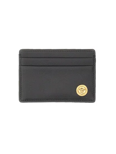 Versace Jellyfish Card Holder In Black