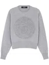 Versace Women's Medusa Sweater With Sponge In Grey