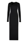 Versace Sustainable Viscose Dress With Cut-out Details In Black