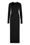 Versace Sustainable Viscose Dress With Cut-out Details In Black