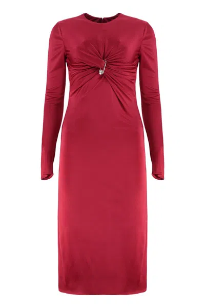Versace Jersey Dress In Red