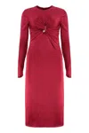 Versace Jersey Dress In Red
