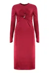 Versace Jersey Dress In Red