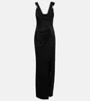 Versace Jersey Gown In Black