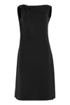 Versace One Shoulder Draped Dress Ruffle Detail