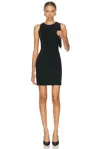 Versace Studded Ruched Mini Dress In Black