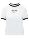 Versace Jersey T-shirt With Contrasting Beading In White