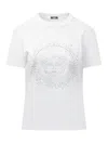 Versace Elevated Jersey T-shirt With Decorative Accents In White
