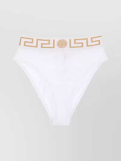 Versace Slip With Greek In White