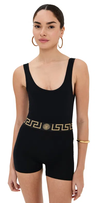 Versace Jersey Topeka Bi-stretch Jumpsuit Black