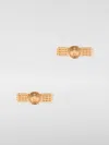 Versace Engraved Metal Earrings Design In Gold