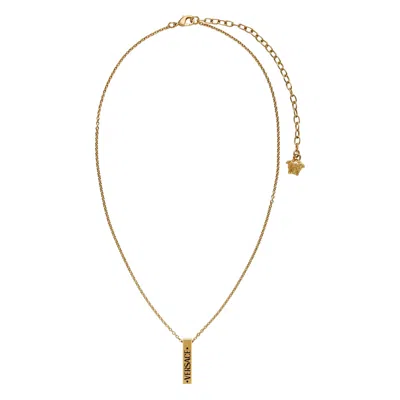 Versace Necklace With Pendant In Gold