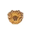 Versace Mens Gold Medusa Head Brass Stud Earrings In Multicolor