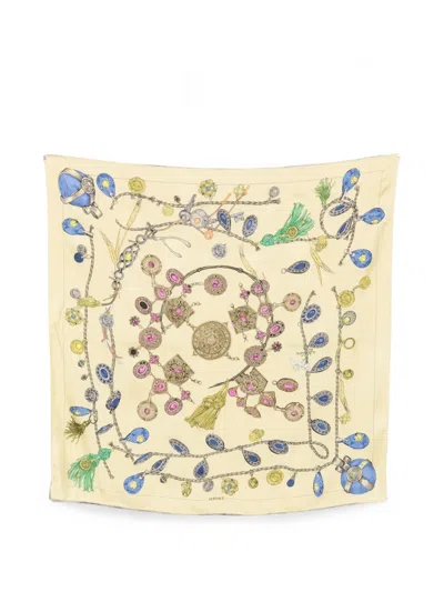 Versace Jewellery-print Scarf In Neutral