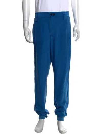 Pre-owned Versace Joggers In Blue