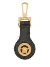 Versace Medusa Plaque Keychain In Black