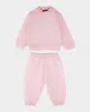 Versace Kid's Vintage Logo-print Two-piece Set In Newborn Pink White