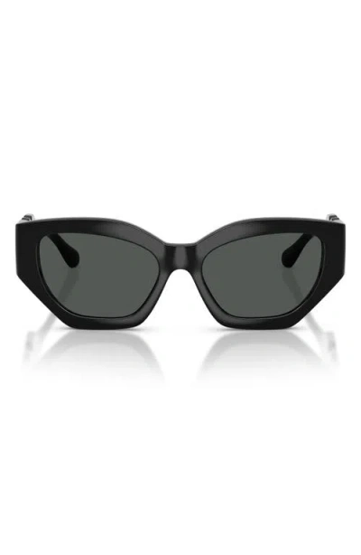 Versace Kids' 48mm Irregular Sunglasses In Black