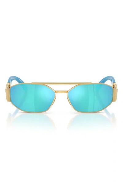 Versace Kids' 50mm Rectangular Sunglasses In Gold
