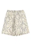 Versace Kids 'barocco' Bermuda Shorts In Gray