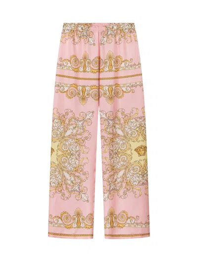 Versace Kids Baroque Mini Stylish Trousers In Multi