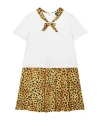 Versace Kids Bow Detail Short Sleeve Dress In White