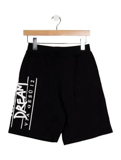 Pre-owned Versace Kids Boys' Solid Knee Length Shorts  W/tags In Black