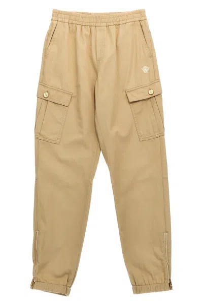 Versace Kids Cargo Pants In Brown