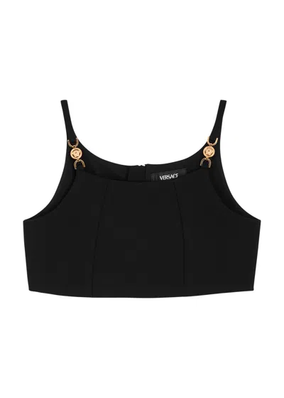 Versace Medusa '95 Kids Bralette Top In Black