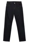 Versace Denim Trousers With Belt Loops In Blue