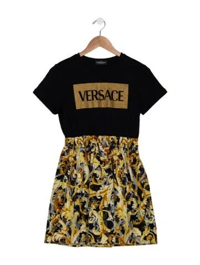 Pre-owned Versace Kids Dress In Gold