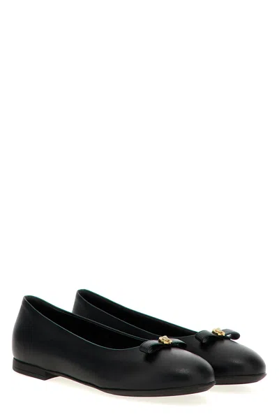 Versace Kids 'gianni Ribbon' Ballet Flats