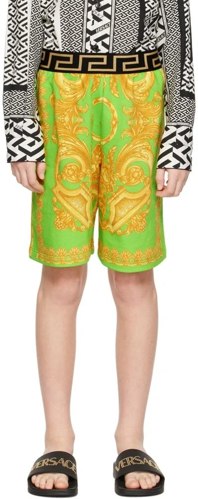 Versace Teen Boys Green Barocco Joggers