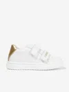 VERSACE KIDS LEATHER VELCRO STRAP TRAINERS