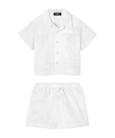 Versace Kids Logo Patch Set In White