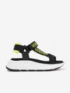 VERSACE KIDS LOGO STRAP SANDALS