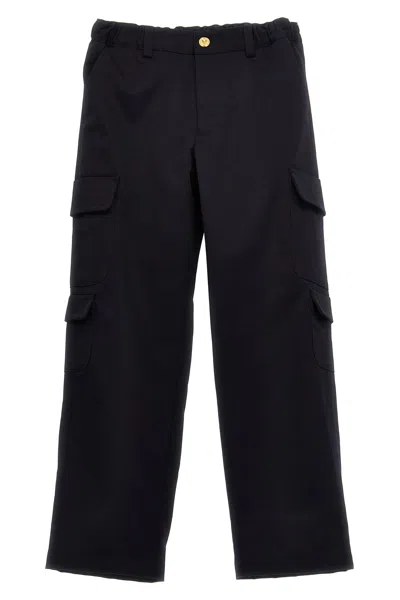 Versace Kids 'medusa' Cargo Pants In Blue