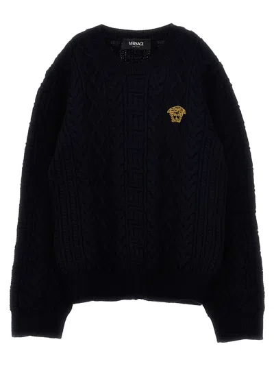 Versace Kids 'medusa' Sweater In Schwarz
