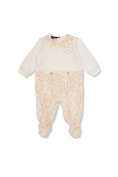 Versace Babies'  Kids Onesie With Logo In White